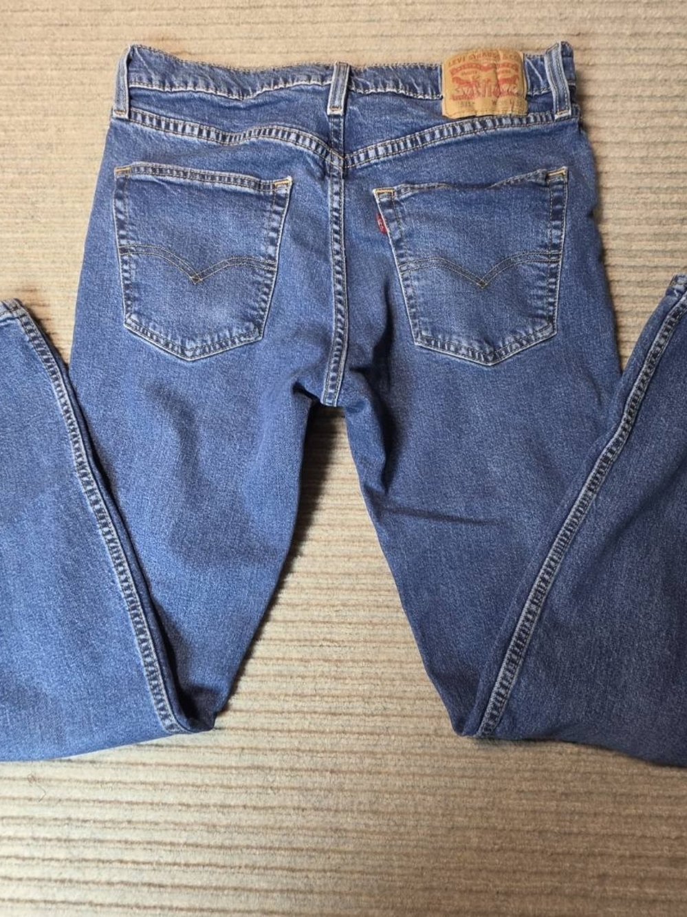 Levis 511 Slim Fit Jeans Mens 36x32 Blue Denim Med Wash Measure 34x31 Do Stretch - Picture 2 of 10
